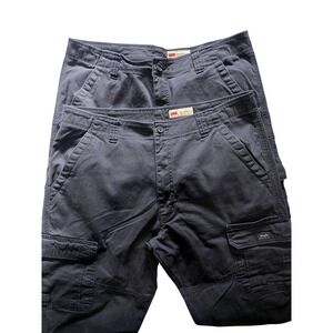 Bundle Wrangler Men's Relaxed Fit Cargo Pants 38x32 Utility Workwear Casual Core